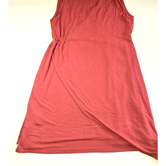 Garnet Hill Rusty‎ Orange Tank Faux Wrap Skirt Midi Sun Dress Size XL - Picture 9 of 12